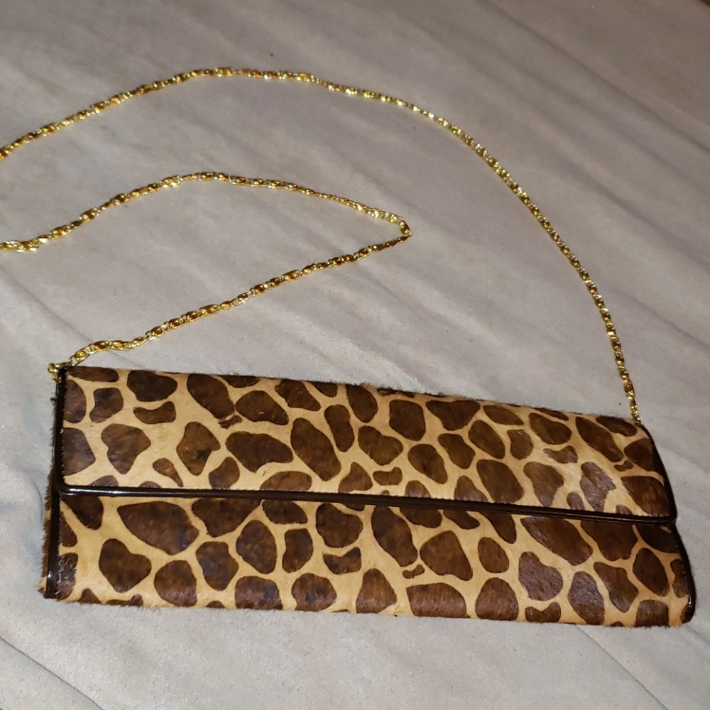 Aldo giraffe 🦒 print clutch purse w/ opt. strap